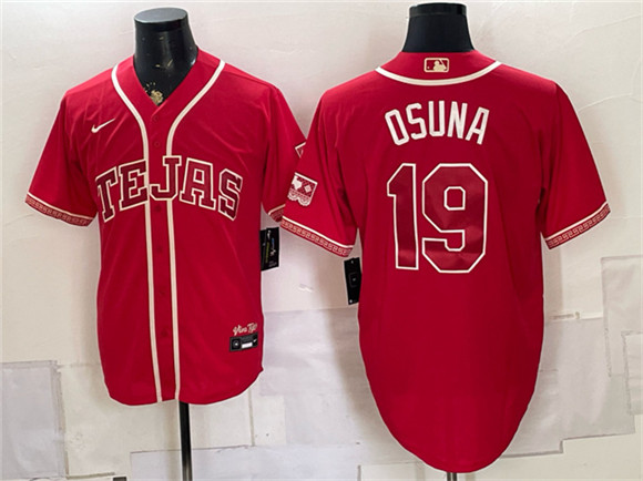 Texas Rangers #19 Alejandro Osuna Red 2026 City Connect Stadium Stitched Baseball Jersey