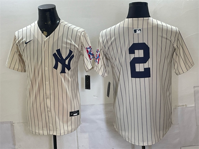 New York Yankees #2 Derek Jeter Cream 2026 Field of Dreams Stadium Stitched Baseball Jersey New York Yankees #2 Derek Jeter Cream 2026 Field of Dreams Stadium Stitched Baseball Jersey