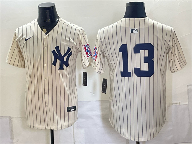New York Yankees #13 Jazz Chisholm Jr. Cream 2026 Field of Dreams Stadium Stitched Baseball Jersey