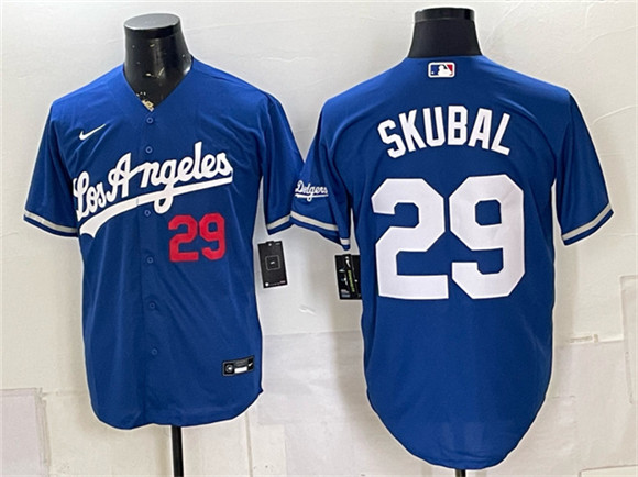 Los Angeles Dodgers #29 Tarik Skubal Royal Alternate Stadium Stitched Baseball Jersey