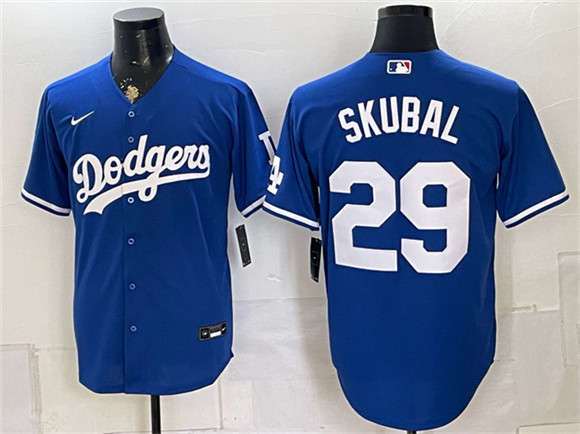 Los Angeles Dodgers #29 Tarik Skubal Royal Cool Base Stitched Baseball Jersey
