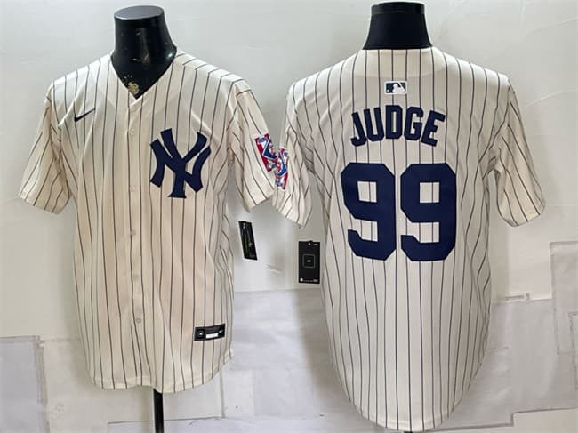 New York Yankees #99 Aaron Judge Cream 2026 Field of Dreams Stadium Stitched Baseball Jersey