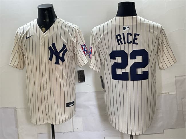 New York Yankees #22 Ben Rice Cream 2026 Field of Dreams Stadium Stitched Baseball Jersey New York Yankees #22 Ben Rice Cream 2026 Field of Dreams Stadium Stitched Baseball Jersey