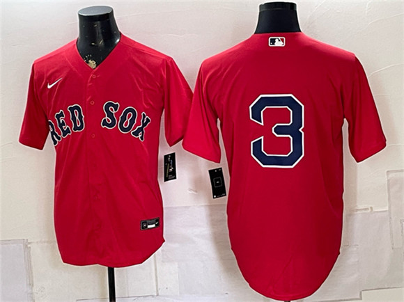 Boston Red Sox #3 Ceddanne Rafaela Red Cool Base Stitched Baseball Jersey Boston Red Sox #3 Ceddanne Rafaela Red Cool Base Stitched Baseball Jersey