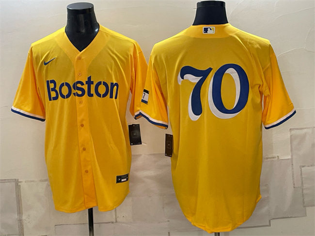 Boston Red Sox #70 Payton Tolle Gold City Connect Stitched Baseball Jersey Boston Red Sox #70 Payton Tolle Gold City Connect Stitched Baseball Jersey