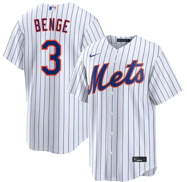 New York Mets #3 Carson Benge 2026 White Cool Base Stitched Baseball Jersey