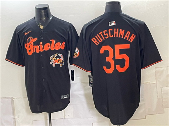 Baltimore Orioles #35 Adley Rutschman Black With Patch Vapor Premier Limited Stitched Baseball Jersey Baltimore Orioles #35 Adley Rutschman Black With Patch Vapor Premier Limited Stitched Baseball Jersey
