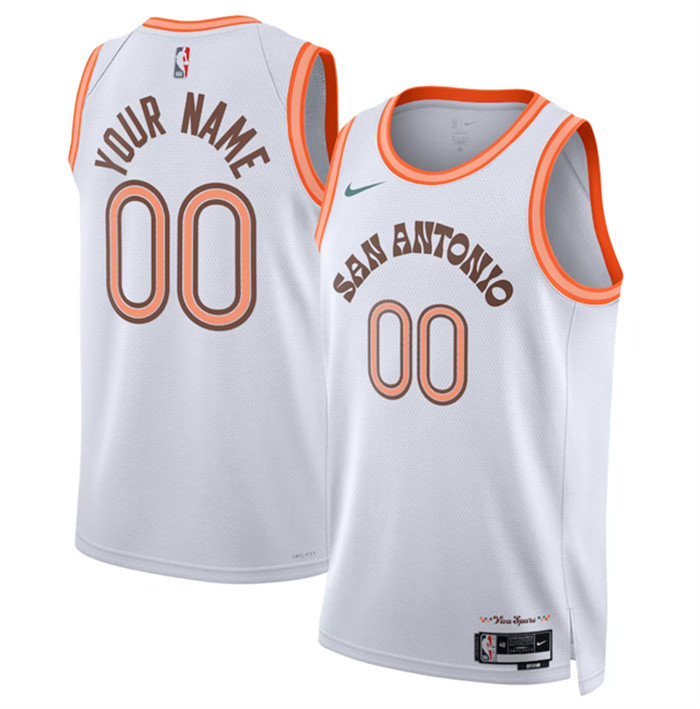 San Antonio Spurs Active Player Custom White 2023-24 City Edition Stitched Basketball Jersey