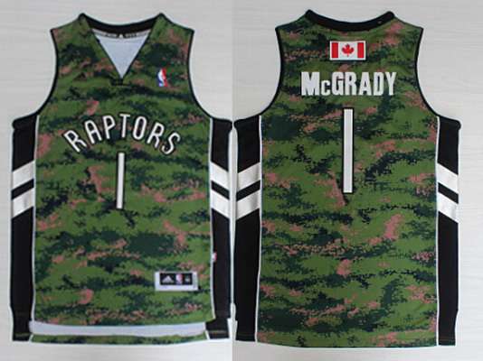 Toronto Raptors #1 Tracy McGrady Revolution 30 Swingman Camo Jersey