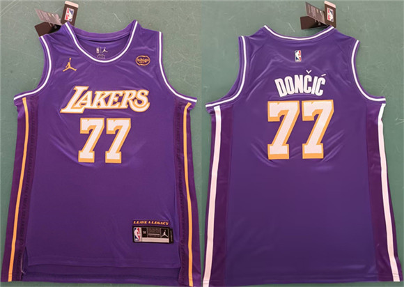 Los Angeles Lakers #77 Luka Don?i? Purple 2025 Statement Edition Stitched Basketball Jersey Los Angeles Lakers #77 Luka Don?i? Purple 2025 Statement Edition Stitched Basketball Jersey