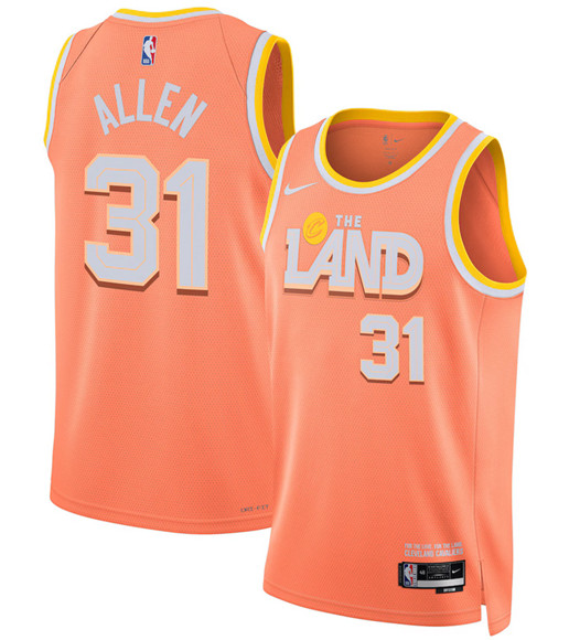 Cleveland Cavaliers #31 Jarrett Allen Orange 2025-26 City Edition Swingman Stitched Jersey Cleveland Cavaliers #31 Jarrett Allen Orange 2025-26 City Edition Swingman Stitched Jersey