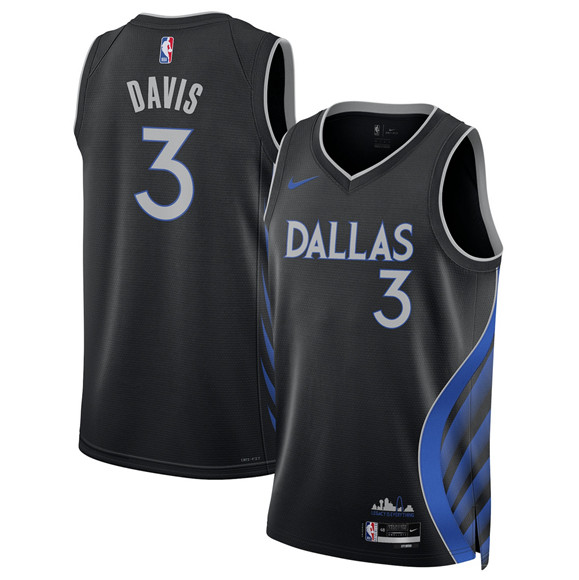 Dallas Mavericks #3 Anthony Davis Black 2025-26 City Edition Stitched Basketball Jersey Dallas Mavericks #3 Anthony Davis Black 2025-26 City Edition Stitched Basketball Jersey