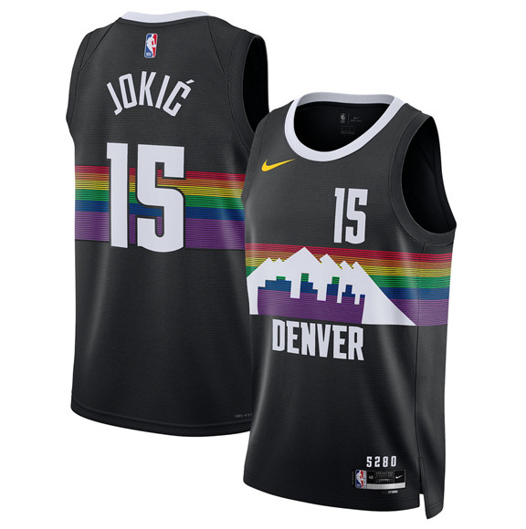 Denver Nuggets #15 Nikola Joki? Black 2025-26 City Edition Stitched Basketball Jersey Denver Nuggets #15 Nikola Joki? Black 2025-26 City Edition Stitched Basketball Jersey