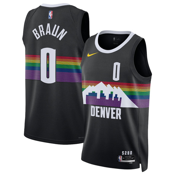 Denver Nuggets #0 Christian Braun Black 2025-26 City Edition Stitched Basketball Jersey Denver Nuggets #0 Christian Braun Black 2025-26 City Edition Stitched Basketball Jersey