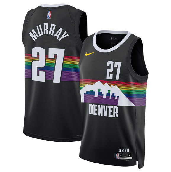 Denver Nuggets #27 Jamal Murray Black 2025-26 City Edition Stitched Basketball Jersey