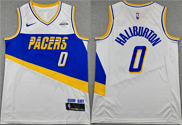 Indiana Pacers #0 Tyrese Haliburton White 2025-26 City Edition Stitched Basketball Jersey Indiana Pacers #0 Tyrese Haliburton White 2025-26 City Edition Stitched Basketball Jersey