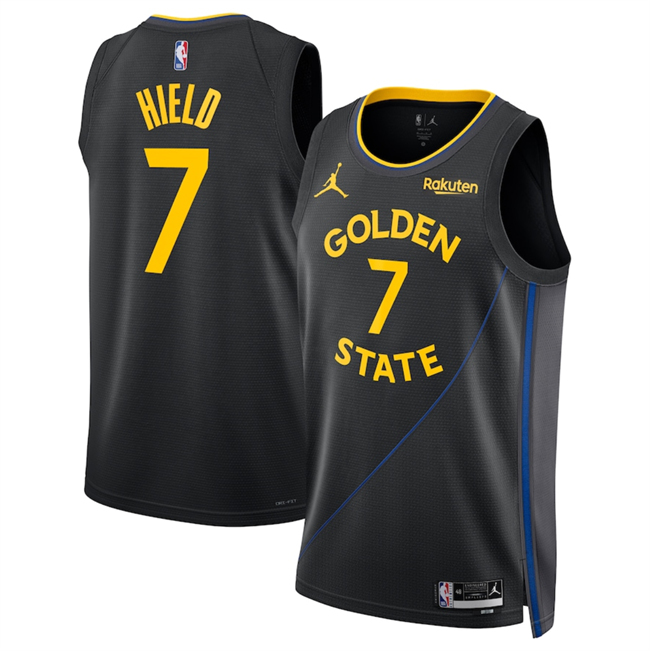 Golden State Warriors #7 Buddy Hield Black 2024-25 Statement Edition Stitched Basketball Jersey