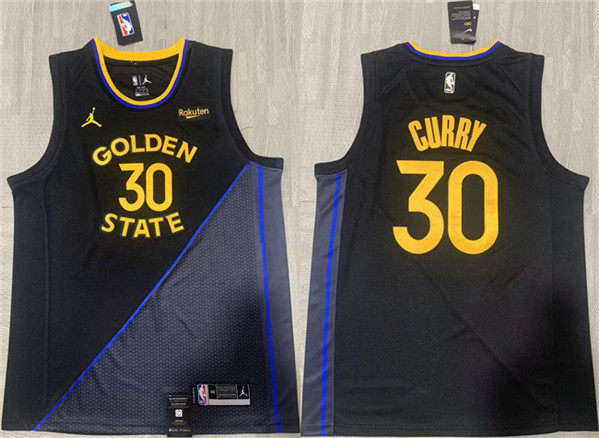 Golden State Warriors #30 Stephen Curry Black 2024-25 Stitched Basketball Jersey