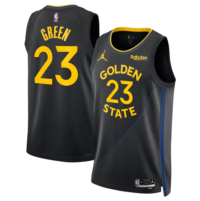 Golden State Warriors #23 Draymond Green Black 2024-25 Statement Edition Stitched Basketball Jersey