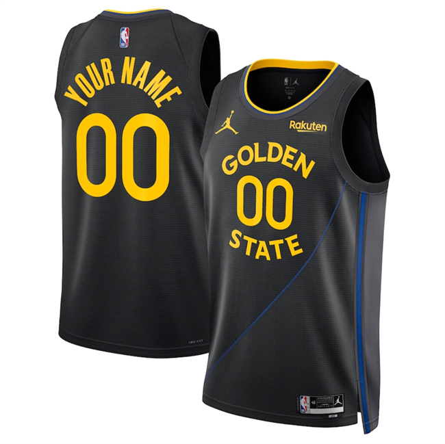 Golden State Warriors Active Player Custom Black 2024-25 Statement Edition Stitched Basketball Jersey