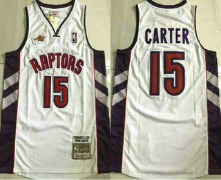 Toronto Raptors #15 Vince Carter White 2000 Hardwood Classics Soul AU Throwback Jersey