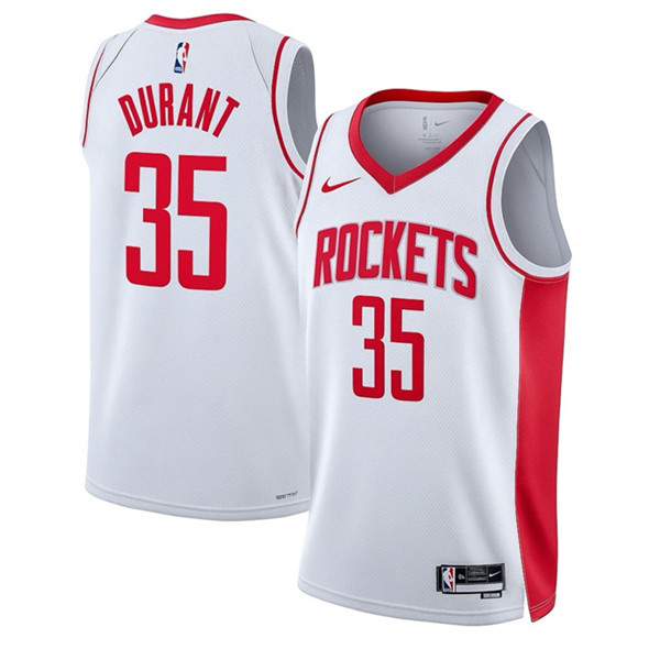 Houston Rockets #35 Kevin Durant White Association Edition Stitched Jersey
