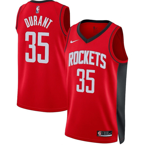 Houston Rockets #35 Kevin Durant Red Icon Edition Stitched Jersey