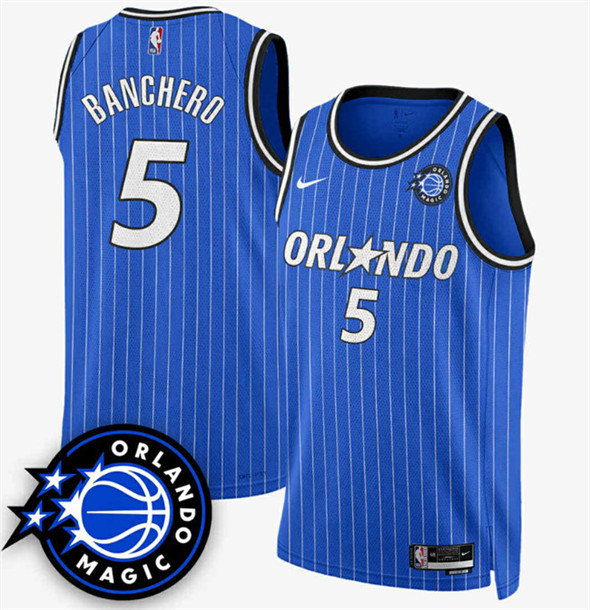 Orlando Magic #5 Paolo Banchero Royal 2025 New Generation of Magic Stitched Basketball Jersey