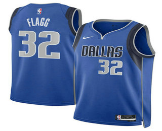 Dallas Mavericks #32 Cooper Flagg Blue Sponsor Swingman Stitched Jersey