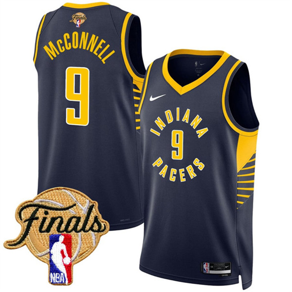 Indiana Pacers #9 T.J. McConnell Navy 2025 Finals Icon Edition Stitched Basketball Jersey