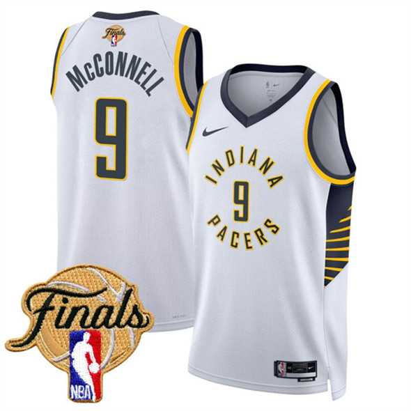 Indiana Pacers #9 T.J. McConnell White 2025 Finals Association Edition Stitched Basketball Jersey