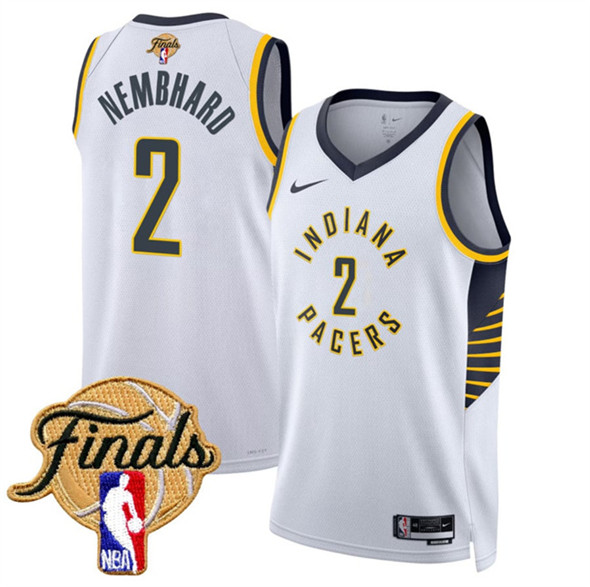 Indiana Pacers #2 Andrew Nembhard White 2025 Finals Association Edition Stitched Basketball Jersey