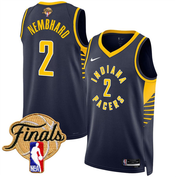 Indiana Pacers #2 Andrew Nembhard Navy 2025 Finals Icon Edition Stitched Basketball Jersey