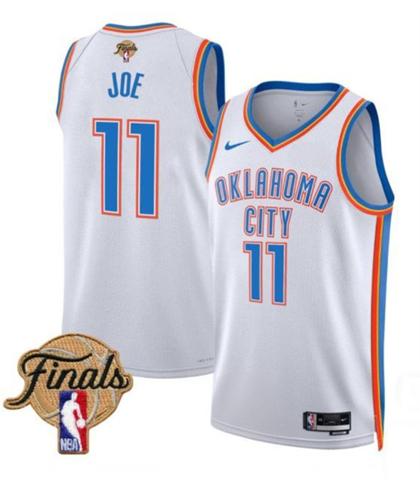 Oklahoma City Thunder #11 Isaiah Joe White 2025 Association Edition Stitched Basketball Jersey