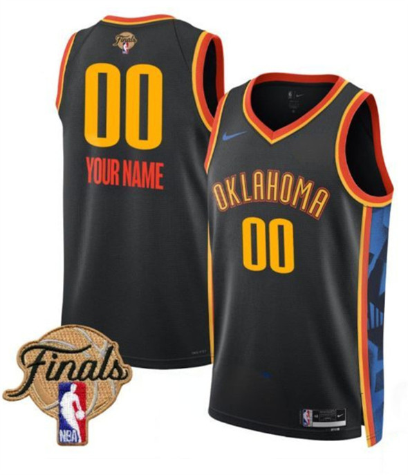 Oklahoma City Thunder Active Player Custom Black 2024-25 City Edition Stitched Basketball Jersey