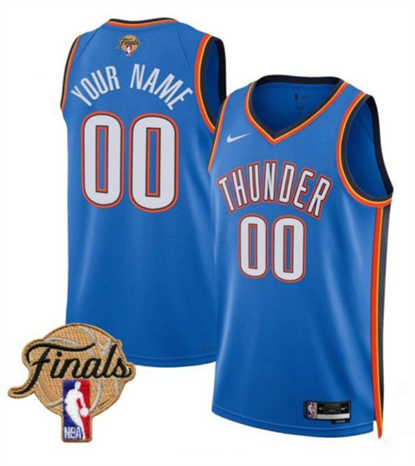 Oklahoma City Thunder Active Player Custom Blue 2025 Icon Edition Stitched Basketball Jersey