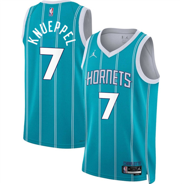 Charlotte Hornets #7 Kon Knueppel Teal 2025 Draft Icon Edition Stitched Basketball Jersey