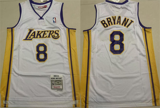Los Angeles Lakers #8 Kobe Bryant Yellow Throwback Stitched Basketball Jersey