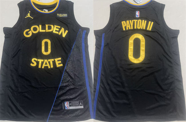 Golden State Warriors #0 Gary Payton II Black 2024-25 Statement Edition Stitched Basketball Jersey