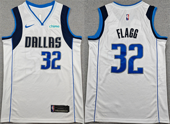 Dallas Mavericks #32 Cooper Flagg White 2025 Association Edition Stitched Basketball Jersey