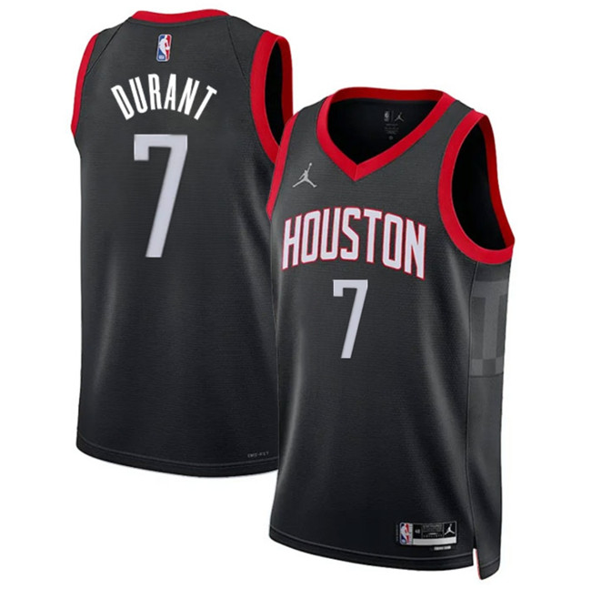 Houston Rockets #7 Kevin Durant Black Statement Edition Stitched Jersey