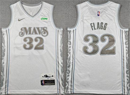 Dallas Mavericks #32 Cooper Flagg White 2025 City Edition Stitched Basketball Jersey