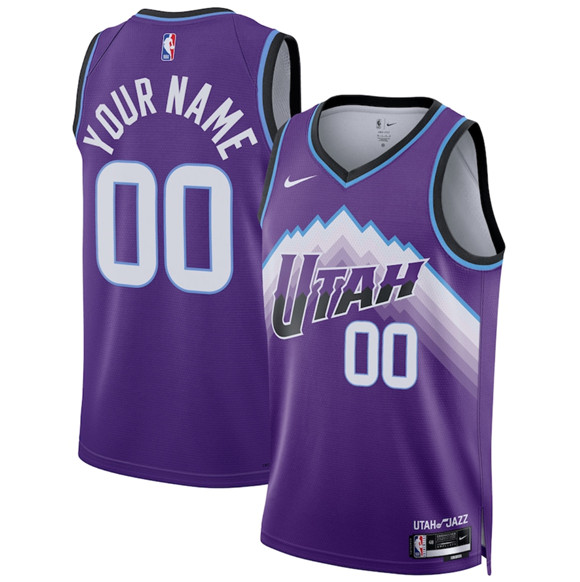 Utah Jazz Active Player Custom Purple 2025 Icon Edition Stitched Basketball Jersey
