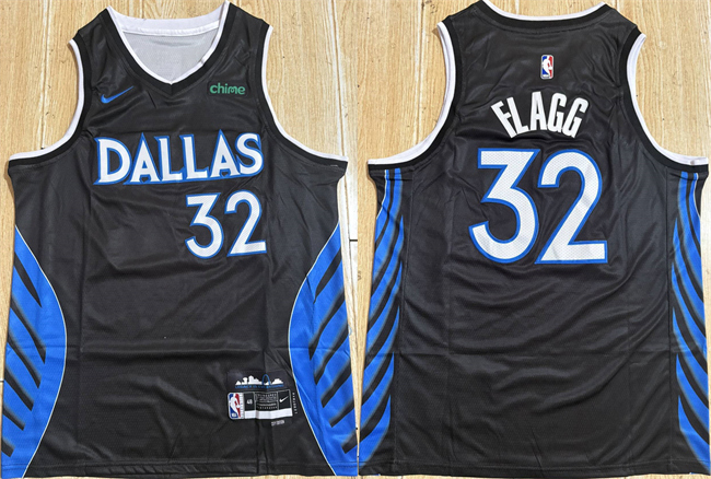 Dallas Mavericks #32 Cooper Flagg Black 2025-26 City Edition Stitched Basketball Jersey