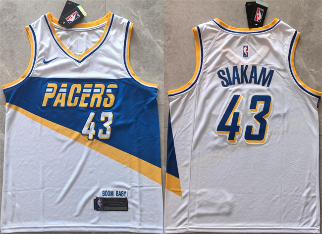 Indiana Pacers #43 Pascal Siakam White 2025-26 City Edition Stitched Basketball Jersey
