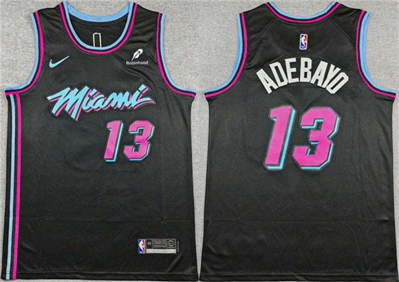 Miami Heat #13 Bam Adebayo Black 2025-26 City Edition Stitched Basketball Jersey