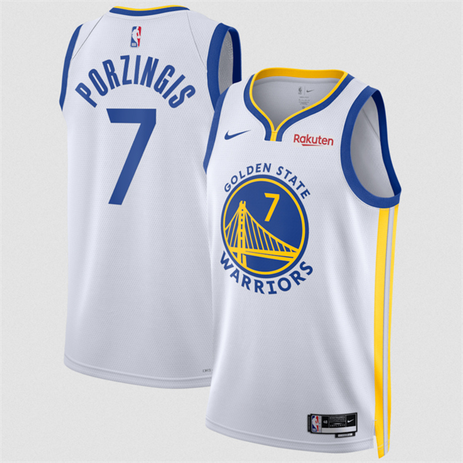Golden State Warriors #7 Kristaps Porzingis White 2026 Association Edition Swingman Stitched Basketball Jersey