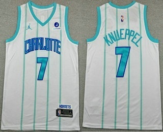 Charlotte Hornets #1 Kon Knueppel White Icon Sponsor Swingman Jersey