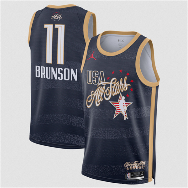 NBA 2026 All-Star #11 Jalen Brunson Navy Stitched Basketball Jersey