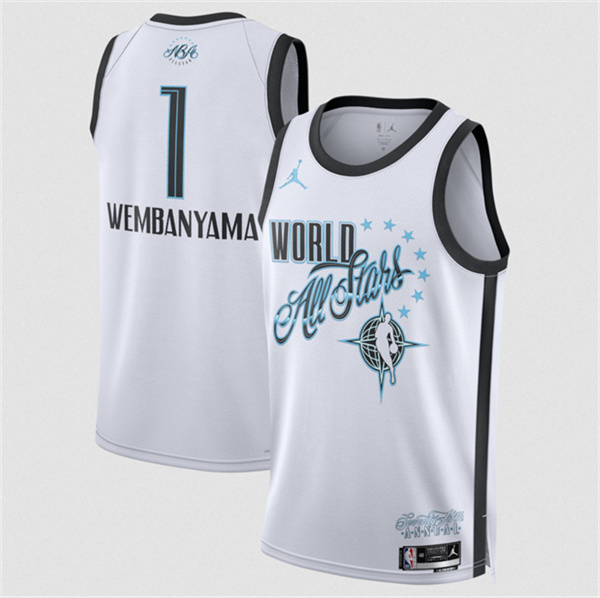 NBA 2026 All-Star #1 Victor Wembanyama White Stitched Basketball Jersey